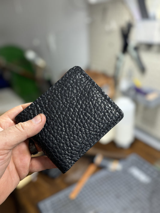 Portefeuille traditionnel noir bison