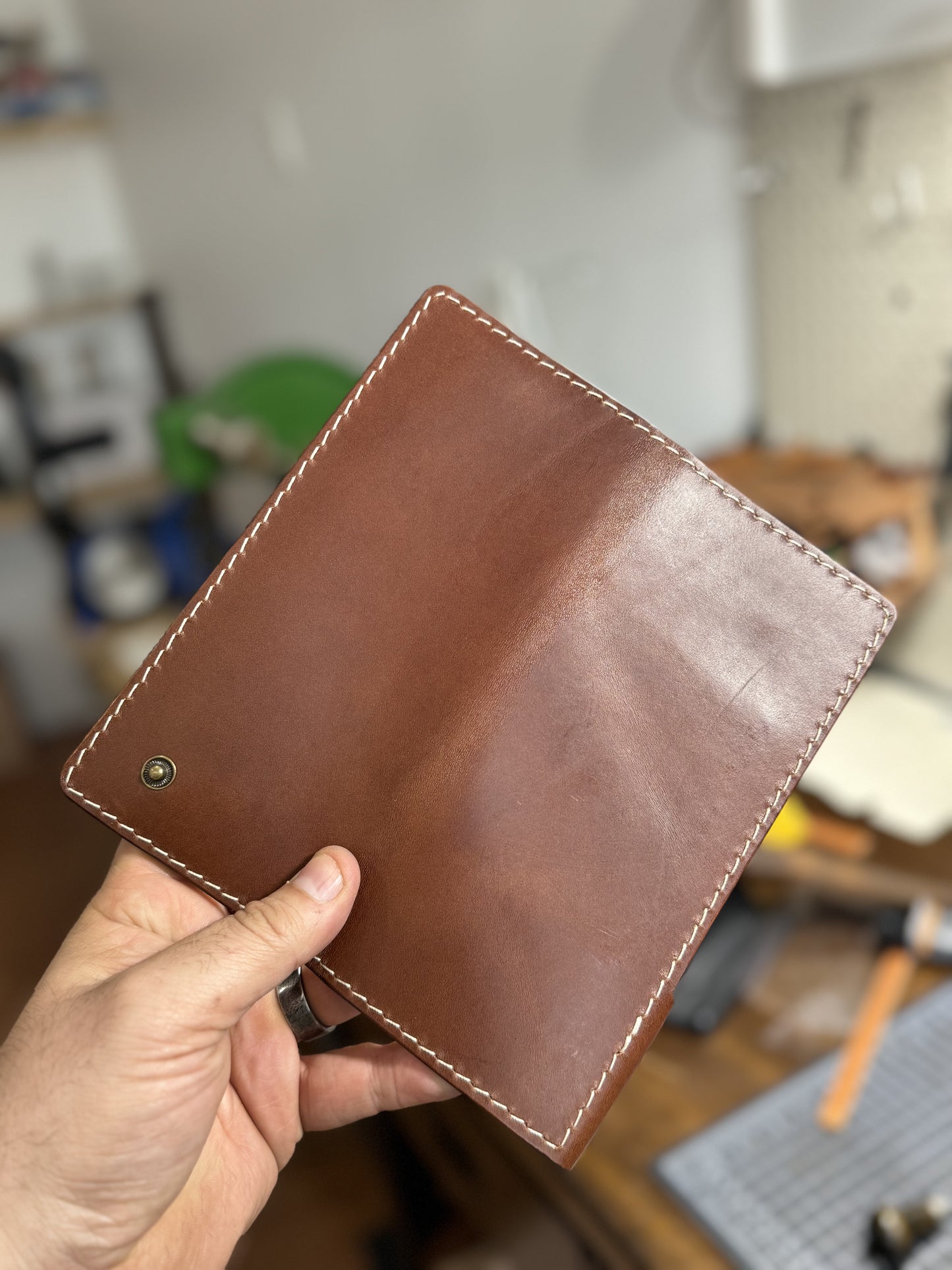 Porte feuille long brun