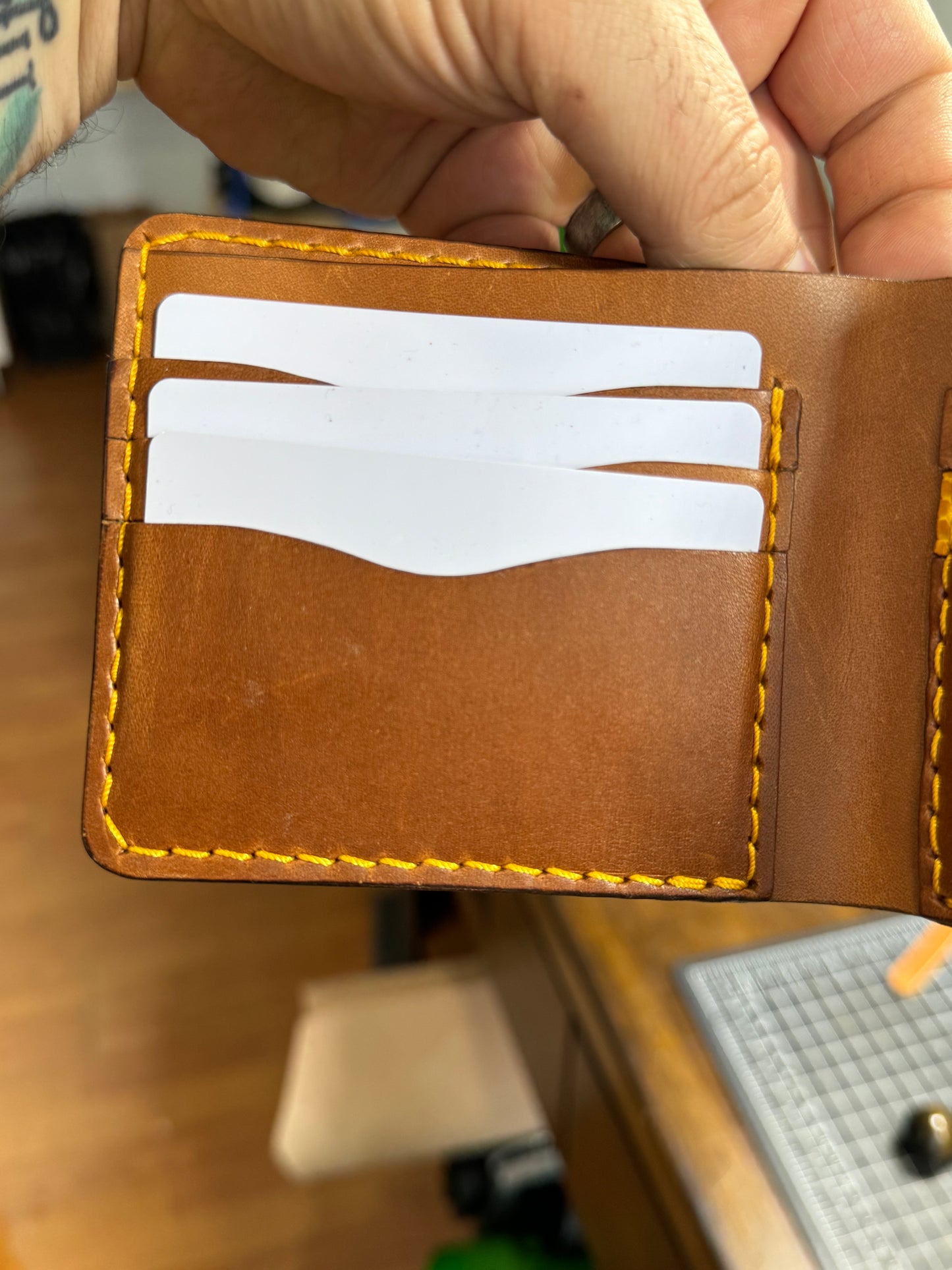 Portefeuille traditionnel serpent jaune